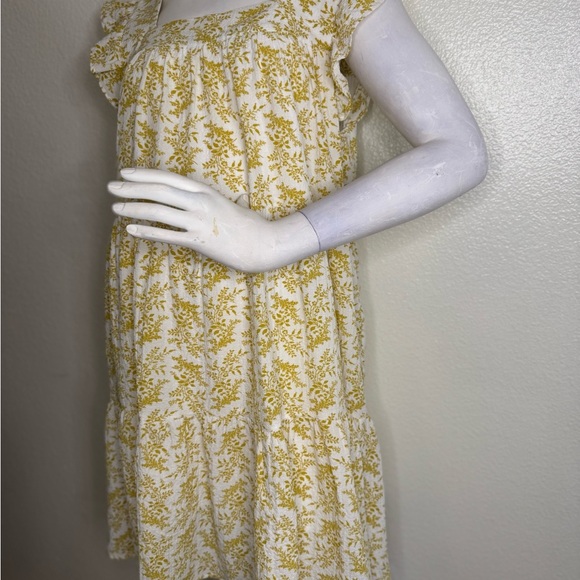 Ces Femme Dress Size Medium In Yellow Floral.  #94 - Picture 3 of 11
